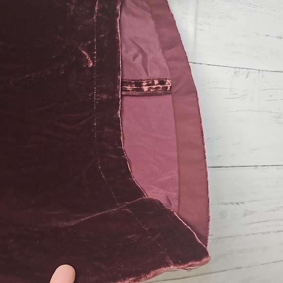 New Madewell choker top burgundy crushed velvet women's size small - Picture 12 of 14